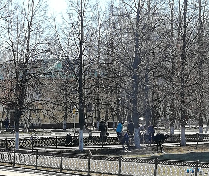 Уборка территории учреждения